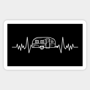 heartbeat Airstream Camper Van Lover Gift Magnet